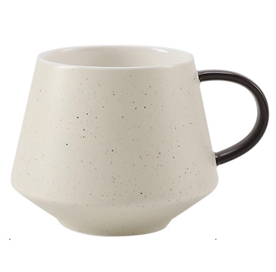 Filiżanki do Kawy Kubek Kubki Zestaw Filiżanek I Spodków Do Kawy Z Łyżeczką Ceramiczny Kubek Do Kawy Porcelanowy Zestaw Do Herbaty Z Drewnianą Pokrywką Filiżanka do Herbaty(White)