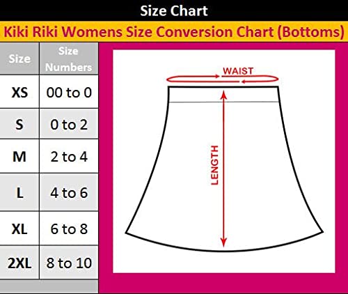 Kiki Riki Women's Cotton A-Line Spandex Skirt Black Large #TOP6
