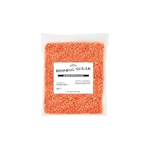 Brew Glitter - Orange Rimming Sugar 1LB, 1x Resealable Bag Cocktail Garnish for Mixed Drinks & Refreshments