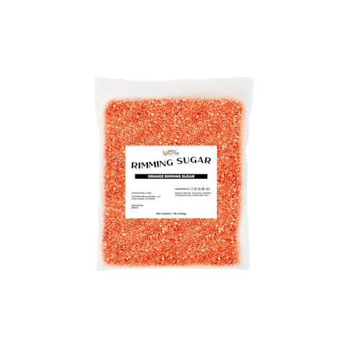 Rimming Sugar - Orange (454g - 1 lb 1x Bag) | Drink Rimmer for Beverages, Cocktails, Margaritas by Brew Glitter