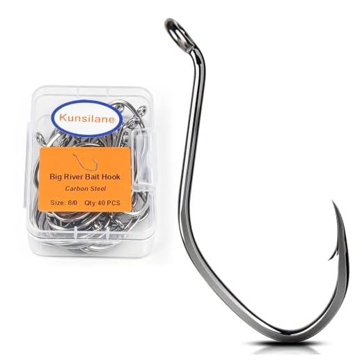 Catfishing Hooks, Big River Bait Hooks Offset Design for Flathead Catfish
