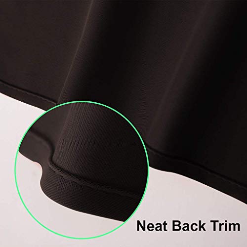 Image of JUPON Kitchen Blackout Curtain Pack of 1 Piece with 3 Layers Weaving Technology & Solid Grommet Pattern /Thermal Insulated Draperies Energy Saving (W 44 inch x 36 inch L) Brown
