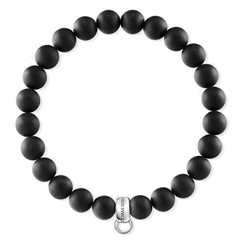 Thomas Sabo Damen Charm-Armband Obsidian Charm Club 925 Sterling Silber...