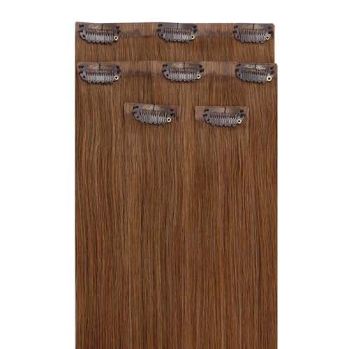 Image of Full Shine Seamless Clip in Extensions, Light Copper, Thick Ends | Invisible Hair Extensions, 20 Inch 95g 4 Pcs, Scalp Coverage, Soft Silky, Holiday Events, Long Hair