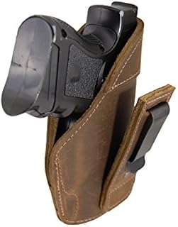 New Barsony Brown Leather Tuckable IWB Holster for S&W M&P Shield Right