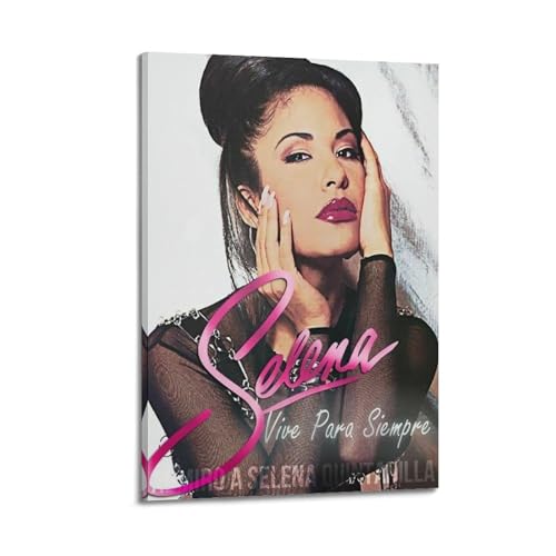 Pósteres de Selena Quintanilla con música de rapero firmados limitados, pósteres de portada de álbum, lienzo, arte de pared, habitación, pósteres estéticos, música, aula, dormitorio, decoración de
