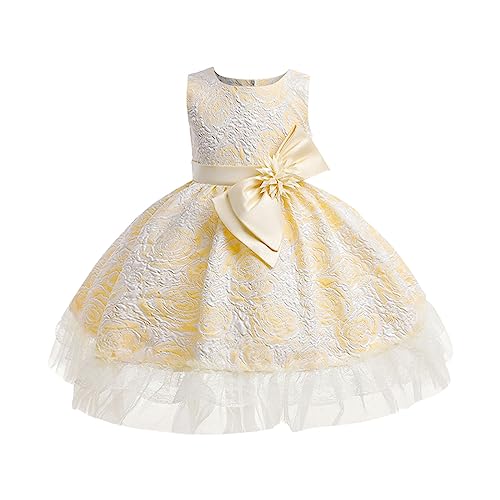 Robe de princesse petite fille taille 2 ans en maille avec nœud tulle col rond