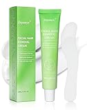 Facial Hair Removal Cream for Women - Gentle & Painless Hair Remover for Upper Lip Chin & Sideburns, 5-Minute Quick Depilatory Cream for Sensitive Skin Effective at-Home 1.69 FlOz