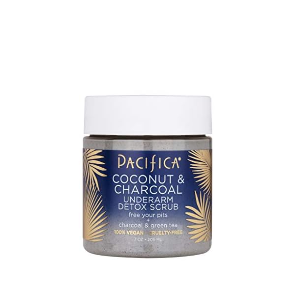 Pacifica-Underarm-Detox-Scrub-Coconut-and-Charcoal-7-oz Pacifica Beauty, Coconut and Charcoal Underarm Detox Body Scrub, For Natural Deodorant Users, Aluminum Free, Safe for Sensitive Skin, Vegan & Cruelty Free