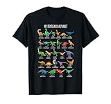 Types Of Dinosaurs Alphabet A-Z ABC Dino Identification Short Sleeve T-Shirt