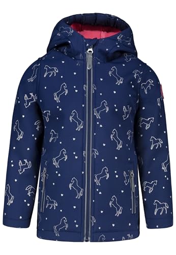 SALT AND PEPPER Mädchen Girls Softshell AOP Horses Shell-Jacke, True Navy,...