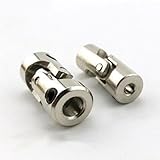 2 Pack 2-10mm Universal Joint Shaft,RC Drive Shaft Coupler Coupling Steering Connector for RC Car...