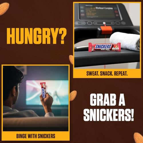 Image of Snickers Berry Whip Flavoured Chocolate Bar | Loaded with Crunchy Peanuts, Nougat & Caramel | Irresistibly Nutty Chocolate Bar | 40g | Pack of 6