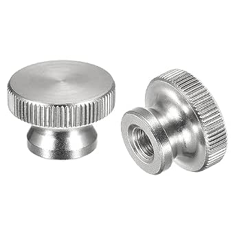 Uxcell 4-Pack M8x1.25mm Knurled Thumb Nuts - 304 Stainless Steel, 24mm Diameter, For 3D Printers & Machinery