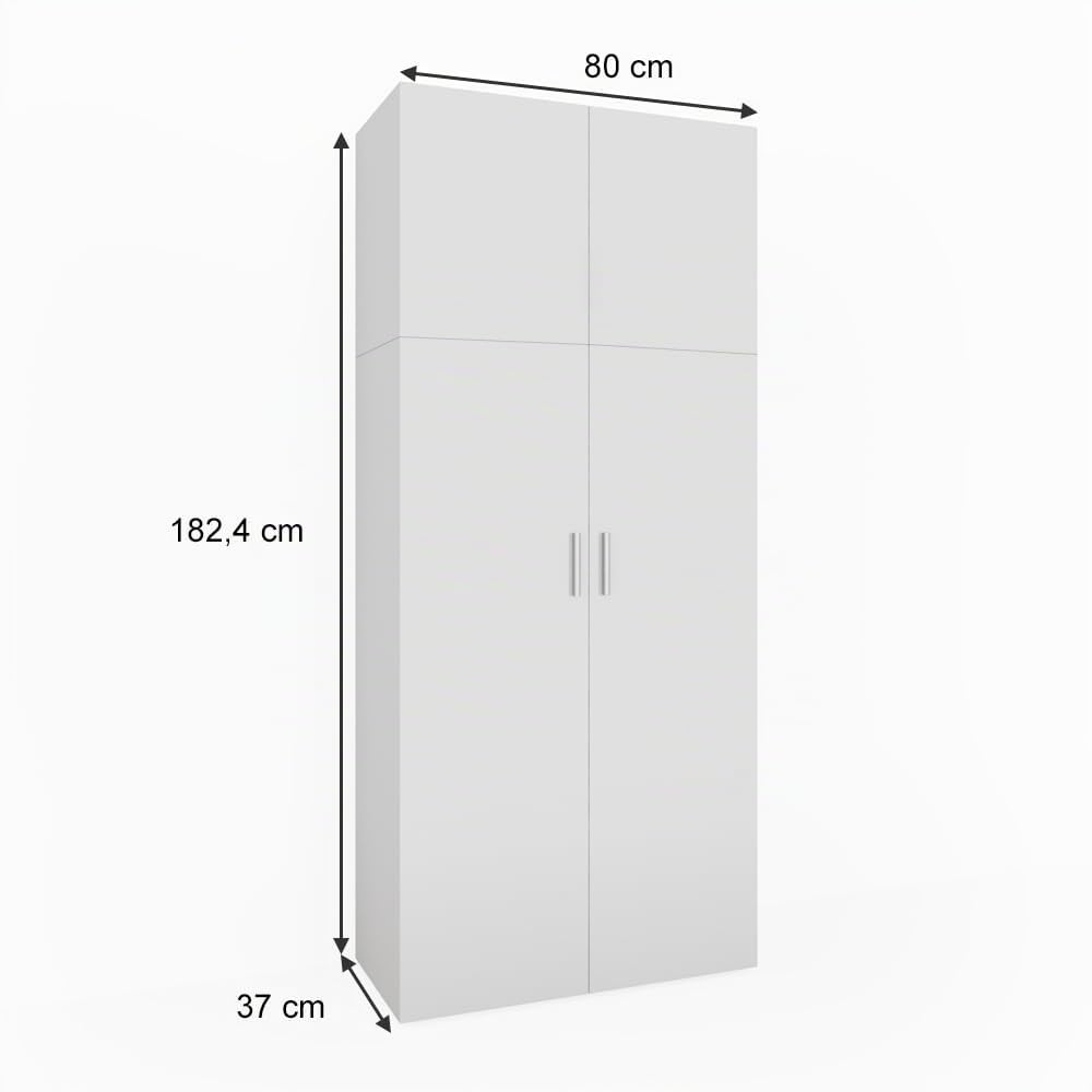 Vicco Estantería para Carpetas Frank, Blanco, 80 x 182.4 cm, para el Almacenamiento ordenado de Archivos y Carpetas