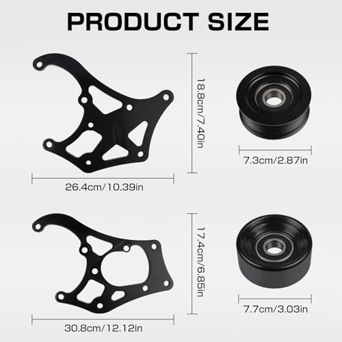 Image of for LS A /C Air Conditioner Compressor Bracket Kit for Sanden 508 Compatible with Chevrolet GM LSX LS1 LM7 LR4 LQ4 L59 LQ9 LM4 L33 L92 L76 LY2 LY5 LY6 LC9 LH8 LMG L98 L99 L96 LC8