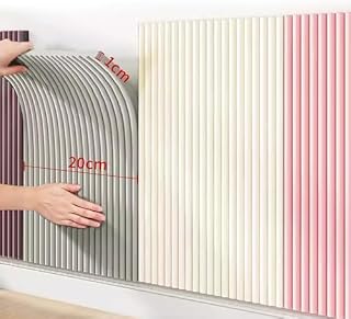Paneles de pared para dormitorio, acolchado antigolpes, paneles de pared de cabecero de bricolaje, tira de seguridad de espuma/rosa/60 cm x 200 cm