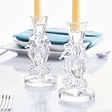 Set of 2 Waterford Crystal Seahorse Candlesticks 6'