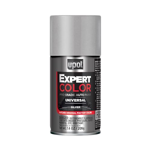 U-POL Expert Color Universal, Automotive Spray Paint, Professional Grade, Long-Lasting, Easy-To-Use, Silver