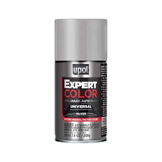 U-POL Expert Color Universal, Automotive Spray Paint, Professional Grade, Long-Lasting, Easy-To-Use, Silver