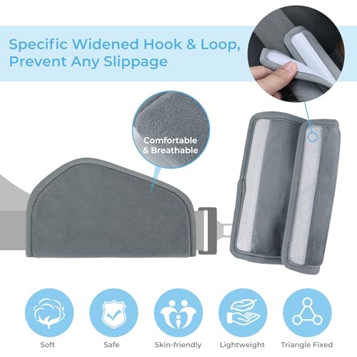 Image of COOLBEBE Kids Seat Straps Cover Pad, Grey