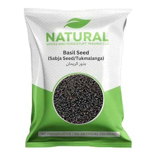 Natural Basil Seeds (Tukmalanga) 100g | Premium Sabja Seeds for Drinks & Falooda | Pure Basil Seed Fresh Hygienic No Preservatives Non-GMO