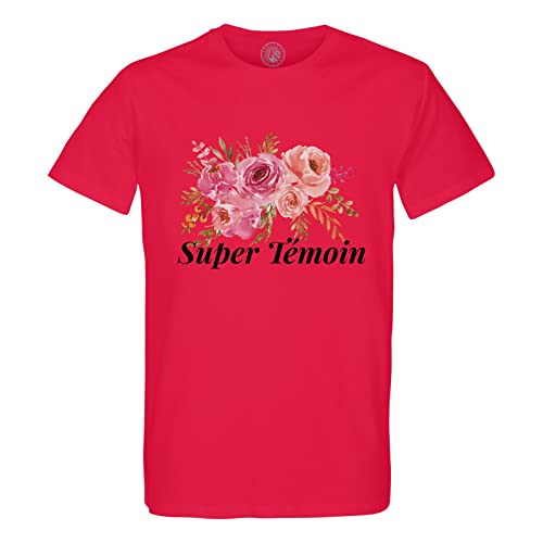 T-Shirt Homme Super Témoin Mariage un Souvenir Émouvant en Coton Biologique