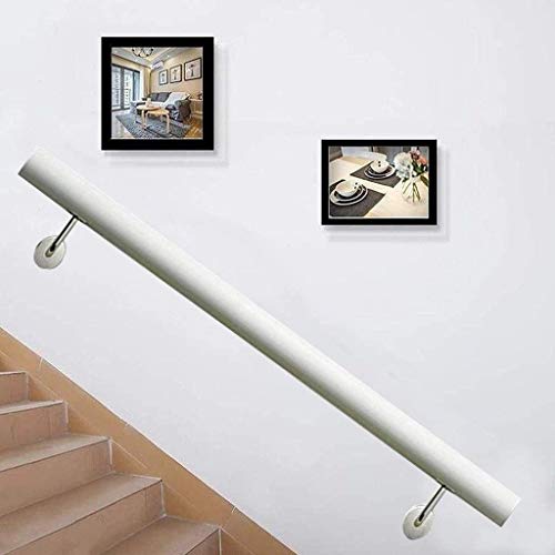 Main courante d'escalier bois blanche antidérapante couloir mural 100cm