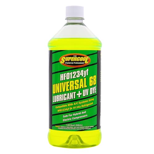 TSI Supercool 48663-32D 1234yf EV Electric Vehicle POE 68 Viscosity with UV Dye Quart 1-Pack