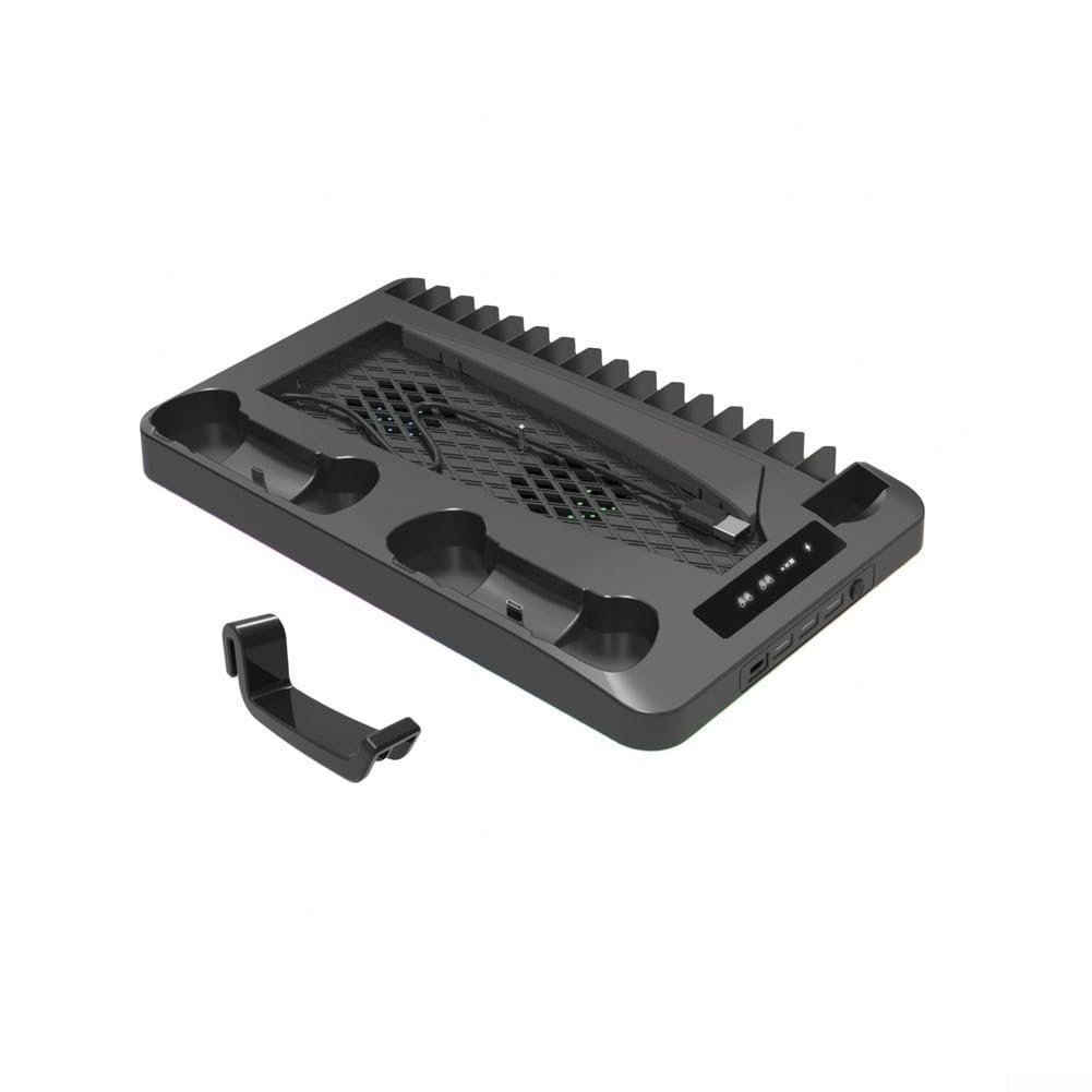 Doppel-Lüfter Basis für PS5 für slim Pro Kühlung Doppel-Lüfter(Black)