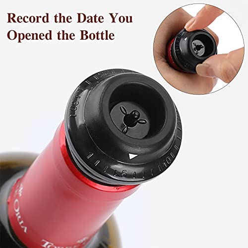 Foto von Puricon Vakuum Weinpumpe mit 4 Wiederverwendbaren Stopfen und 1 Weinbelüfter Ausgießer, Weinkonservierung, Wine Pump Stopper