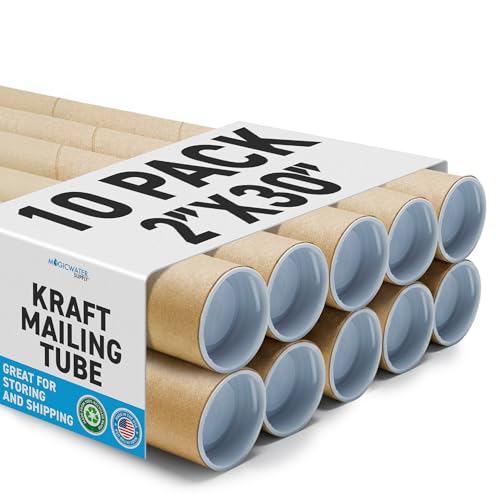 MagicWater 2 in x 30 in Kraft Mailing Tube (10 Pack)