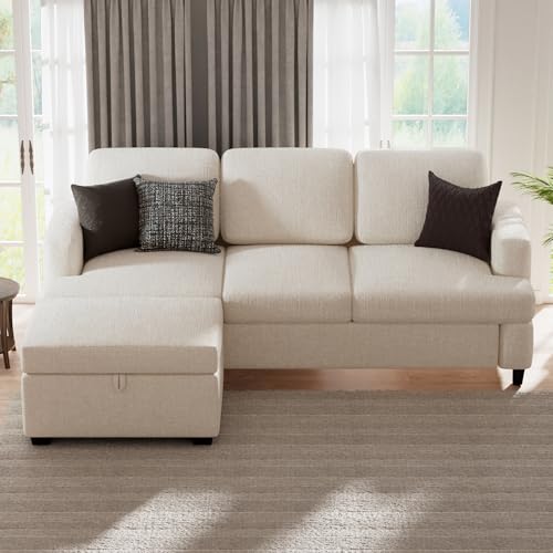 Sofas for Living Room - L Shaped Couch Sofa Couch Chenille with Ottoman - Comfy Sofa L Shaped Sectional Couch Morden Sofa Upholstered for Bedroom Apartment Game Room Office Dorm Game Room L