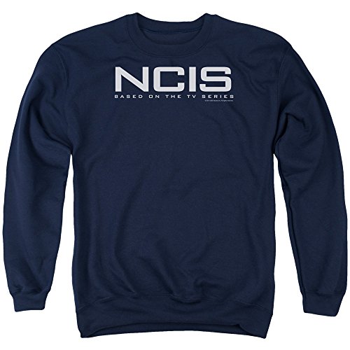 NCIS Logo Unisex Adult Crewneck Sweatshirt for Men and Women, Large Navy