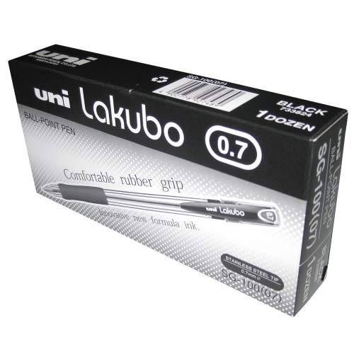 Lakubo Ball Point Pen 0.7 Black - SG100F (Pkt of 12)