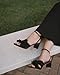 MUCCCUTE Women's Bow Knot Heeled Sandals Ankle Buckle Strap Chunky Heeled Open-toe Comfortable Wedding Party Fashion Heeled