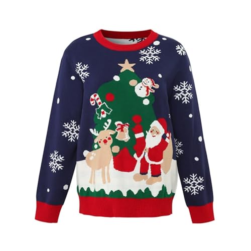 Damenpullover Langarm,Christmas Sweater Women,Pullover Damen Winter...