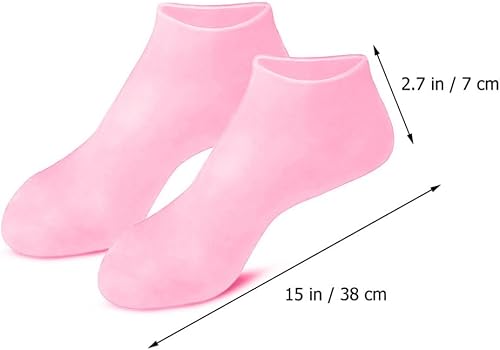 Miniatura 2 de Mobestech 2 pares de calcetines hidratantes de silicona suavizantes para piel áspera de aloe calcetines para pies secos agrietados para mujeres,
