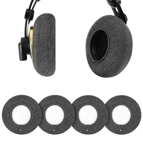Geekria 2 Pairs Knit Headphones Ear Covers with Oeko-TEX & SGS Product Safety, Washable & Stretchable Earcup Protectors for Over-Ear Headsets, Sweat Pads for Gym (Size L/Dark Gray) miniatura 4