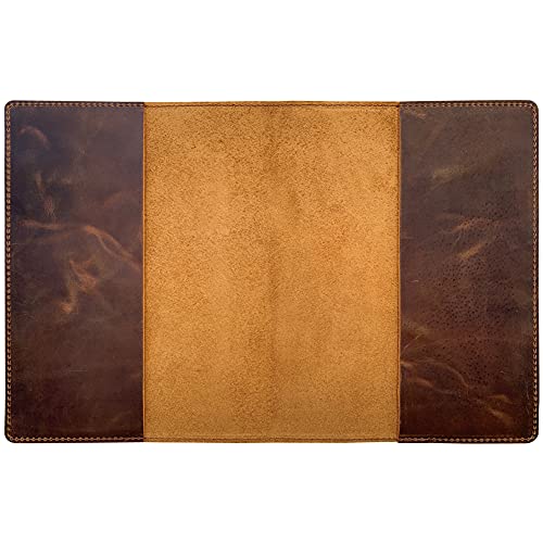 Image of Fan&Ran Leather Journal Cover for Moleskine XL and 7.5 inchx9.75 inch Composition Notebooks, Bourbon Brown 8.25 inchx10.5 inch