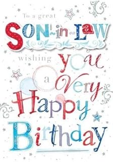 Greeting Card (LD9984) Son in Law Birthday - Wishes - Foil Embossed Finish