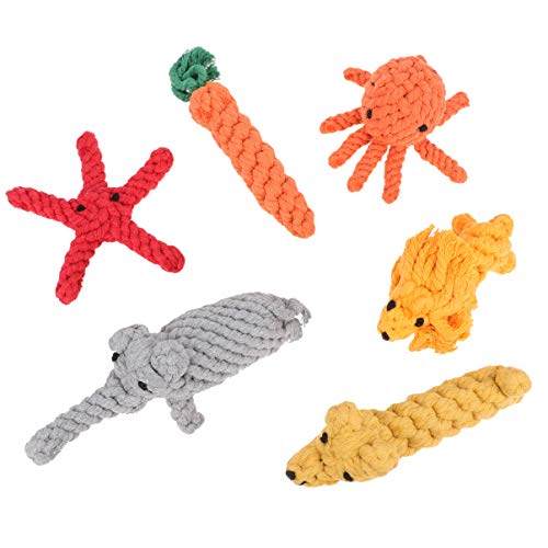 Balacoo Brinquedo de mastigar para cães de 6 peças pequeno médio grande filhote de cachorro brinqued
