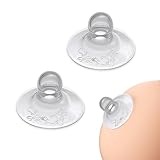CHANGJIQ 乳首吸引 ２個入り 乳頭保護器 乳首補正 ニップルサッカー 陥没矯正 解消 扁平 吸う 手動式吸盤吸引 搾乳機 陥没乳首 予防 防止 母乳育児 手動吸引 陥没乳頭改善 洗濯可能 授乳 母親 自宅で 収納ケース付き