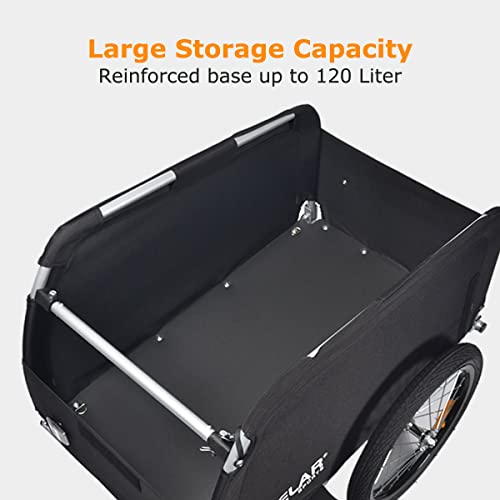 Veelar Sports Cargo Bike Trailer, Utility Cargo Luggage Cart, Blue/Black