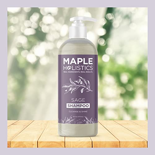Sage And Rosemary Shampoo Sulfate Free - Ultra Clarifying Shampoo For Build Up And Dry Scalp Treatment With Cleansing Essential Oils For Hair - Sulfate Free Shampoo For All Hair Types With Sage Oil #TOP6