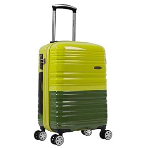 Rockland Melbourne Hardside Expandable Spinner Wheel Luggage, Two Tone Green, Carry-On 20-Inch