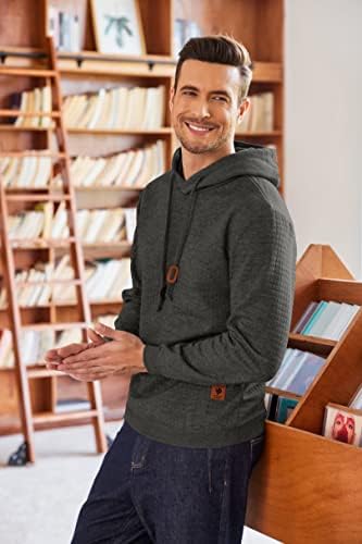 COOFANDY Men's Casual Hoodies Sweatshirt Hipster Gym Long Sleeve Drawstring Plaid Jacquard Pullover Hooded 2 COOFANDY Men's Casual Hoodies Sweatshirt Hipster Gym Long Sleeve Drawstring Plaid Jacquard Pullover Hooded