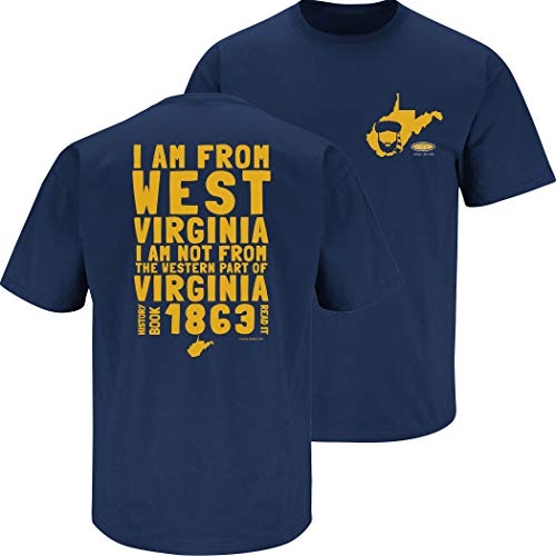 West Virginia Football Fans. I'm from West Virginia. Navy T Shirt (Sm-5x) (Short Sleeve, X-Large)