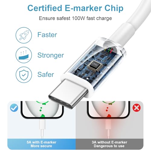 Image of iPhone 17 16 15 Charger Fast Charging 30W USB C Chargers Block Type C Charger 2 Pack 6FT Cord for iPhone 17 /17 Plus /17 Pro Max /Air /16 /16 Plus /16 Pro Max /15 Pro Max /iPad Pro /Samsung