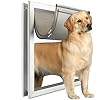 Extra Large Dog Door, XL Dog Door with 2 Self-Closing Insulated Flaps for Extreme Weather, Heavy Duty Aluminum XXL Dogs Doors for Pets Up to 230LBS, for Interior & Exterior Doors, X-Large, Sliver